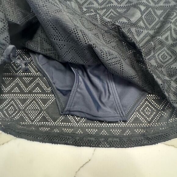 Gray Patterned Womens Skirt - Picture 3 of 4